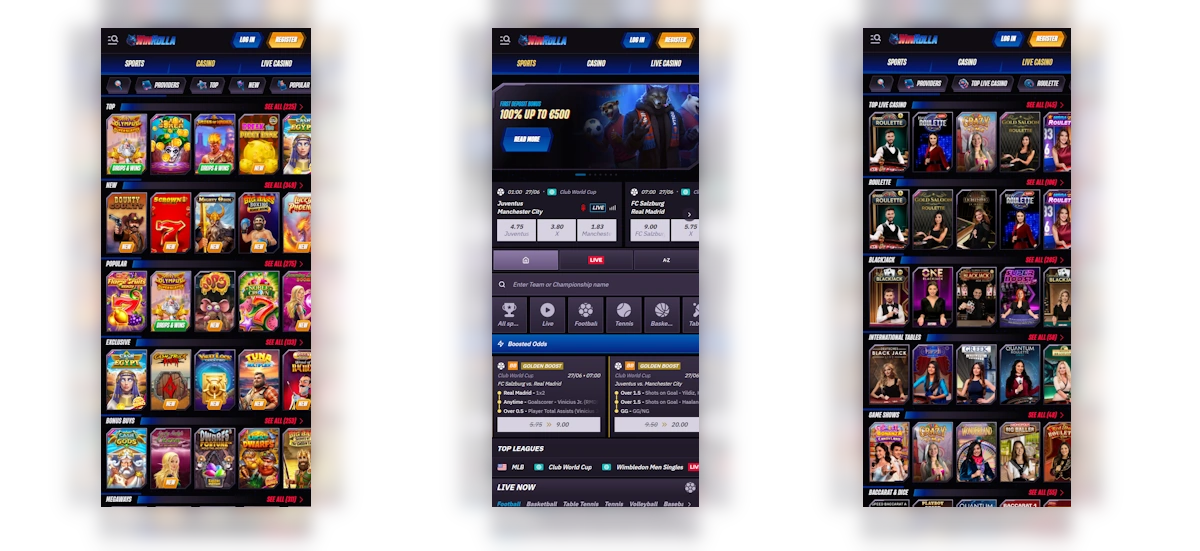 Comparativa de la App WinRolla en diferentes dispositivos